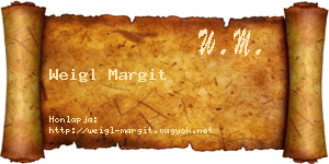 Weigl Margit névjegykártya